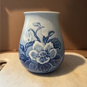 Blue Floral Ceramic Vase